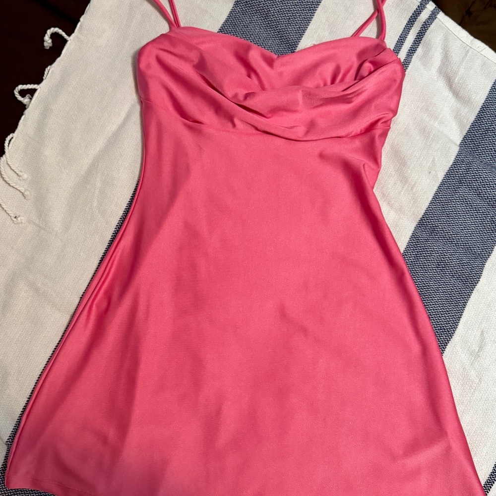 Pink Spaghetti Strap Dress